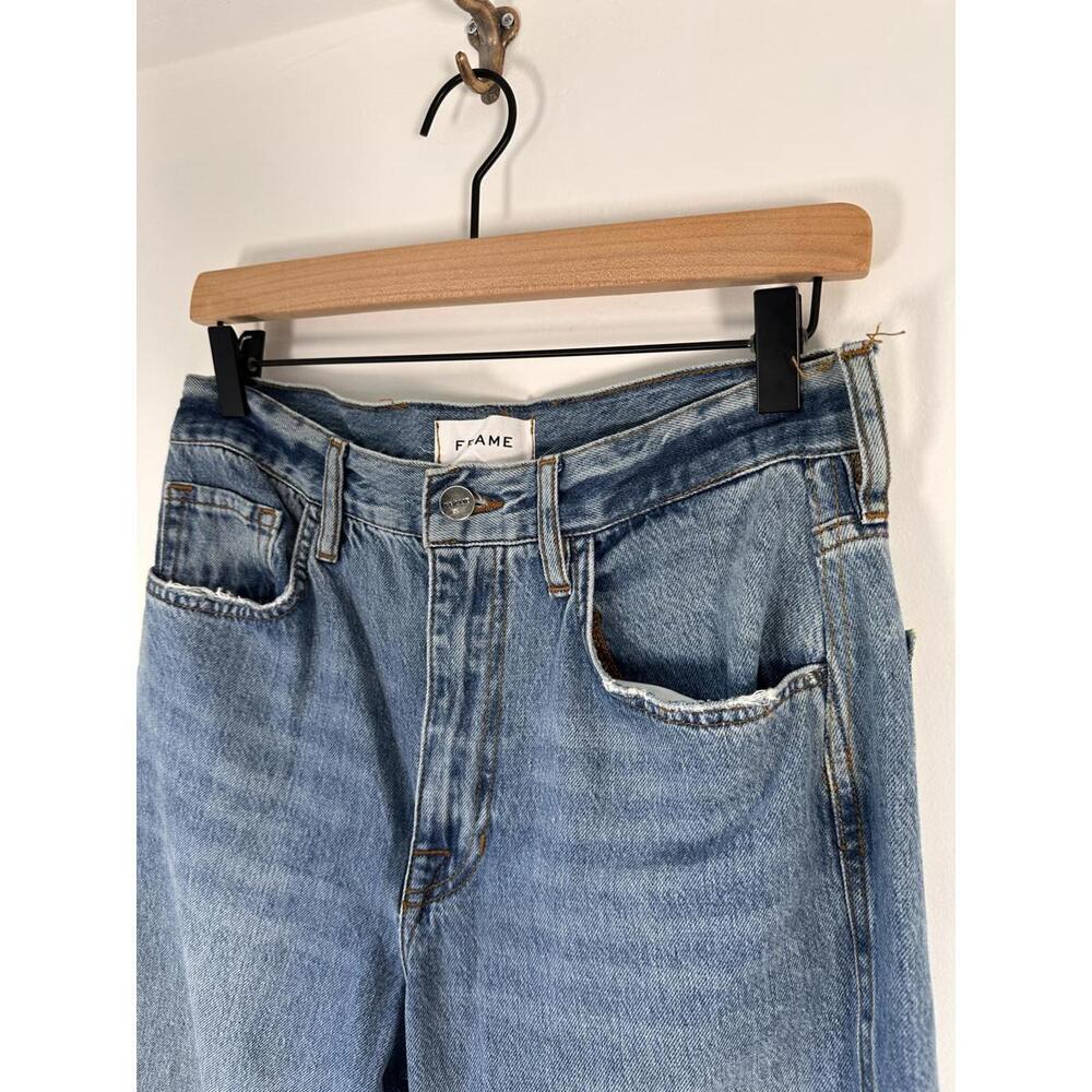 FRAME The Lounge high-rise barrel-leg jeans Bubble Size 27 Ballon Flaw - Picture 5 of 11